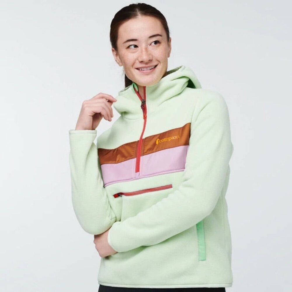 Cotopaxi Teca Fleece Hooded Half-Zip Jacket in Stone's Throw Size XS